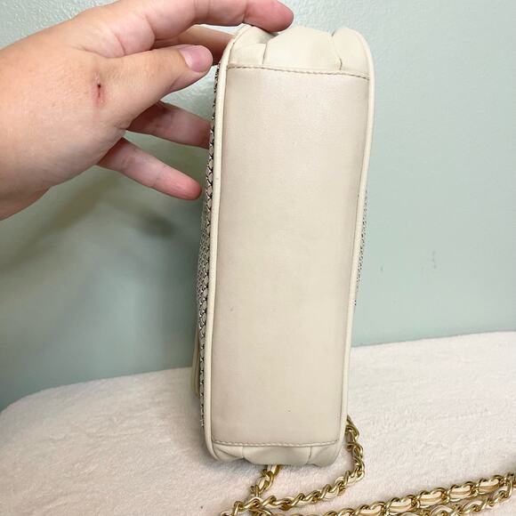 Vintage Whiting and Davis Cream Chain Beaded Bag - Picture 7 of 10